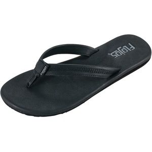 Black Flojos flip flops size 8